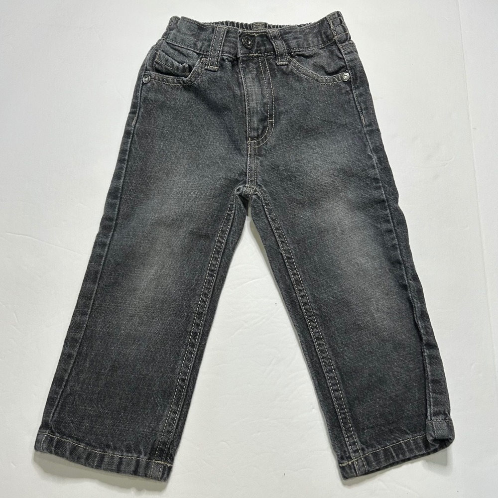 Calvin Klein Jeans Kids Toddler Boys 18M‎ Gray Wash Denim Pants Elastic Waist